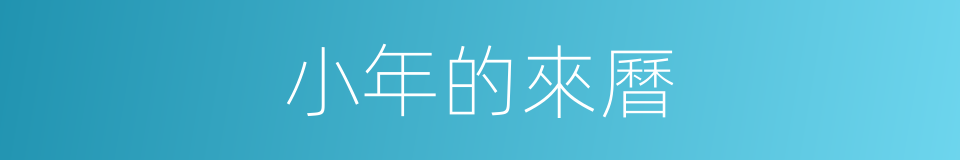 小年的來曆的同義詞