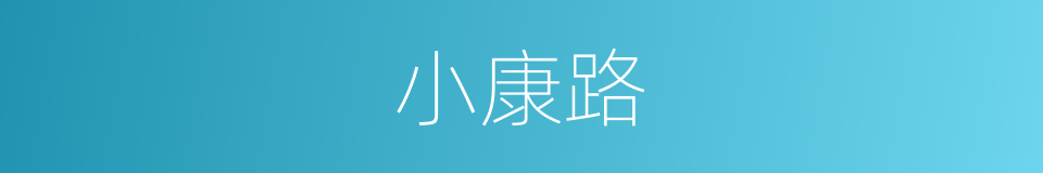 小康路的同义词