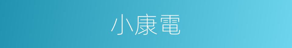 小康電的同義詞