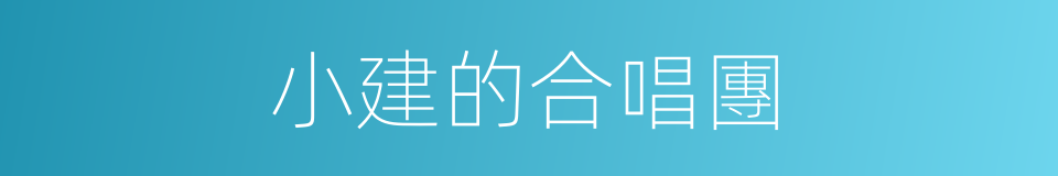 小建的合唱團的同義詞