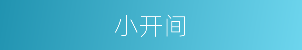 小开间的同义词