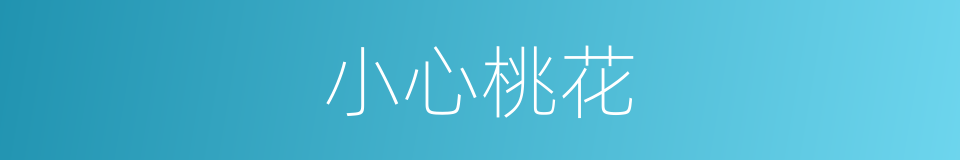 小心桃花的同义词