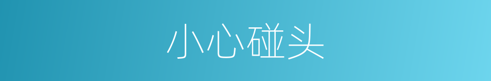 小心碰头的同义词