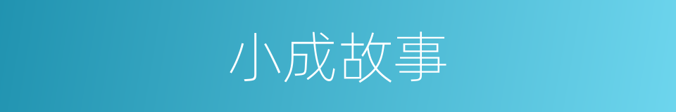 小成故事的同义词