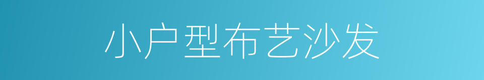 小户型布艺沙发的同义词