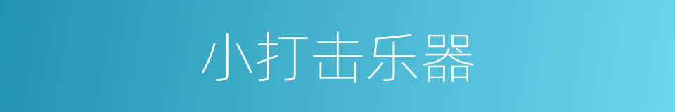 小打击乐器的同义词