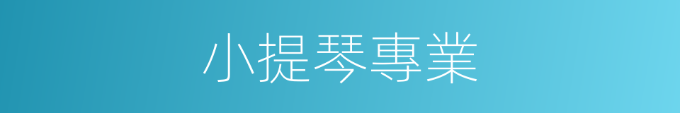 小提琴專業的同義詞