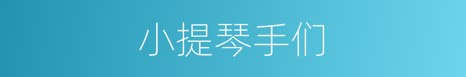 小提琴手们的同义词