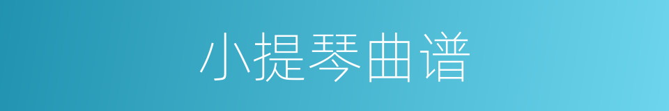 小提琴曲谱的同义词