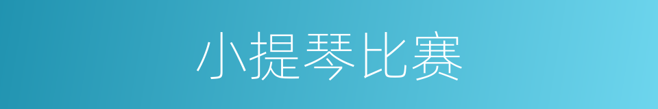 小提琴比赛的同义词