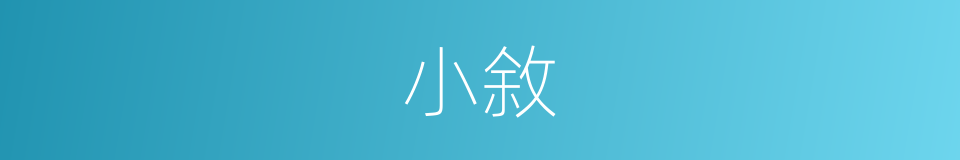 小敘的意思
