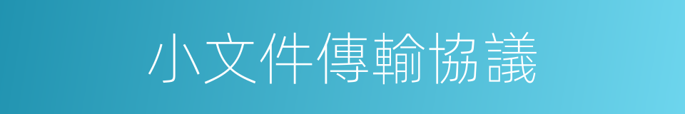 小文件傳輸協議的同義詞