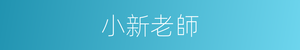 小新老師的同義詞