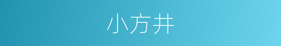 小方井的同义词