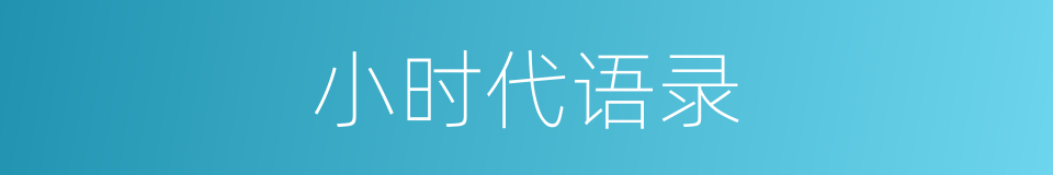 小时代语录的同义词