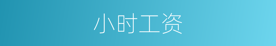 小时工资的同义词