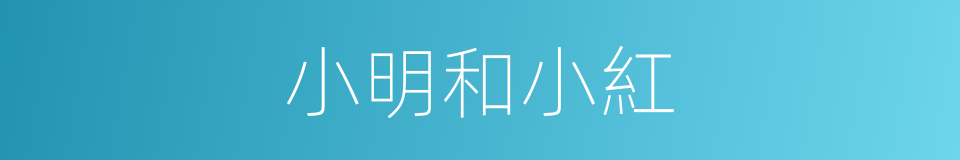小明和小紅的同義詞