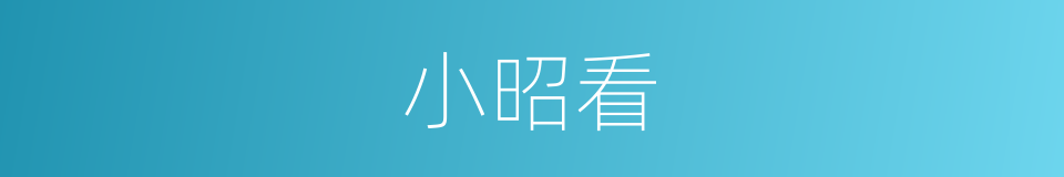小昭看的同义词