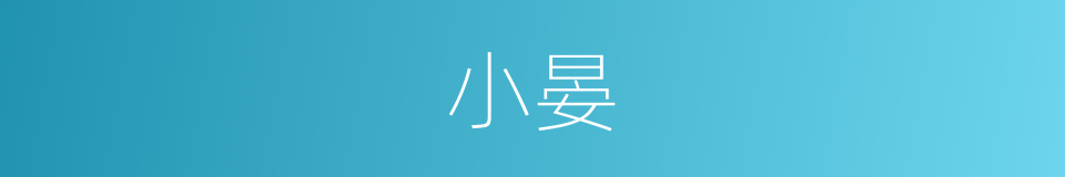 小晏的意思