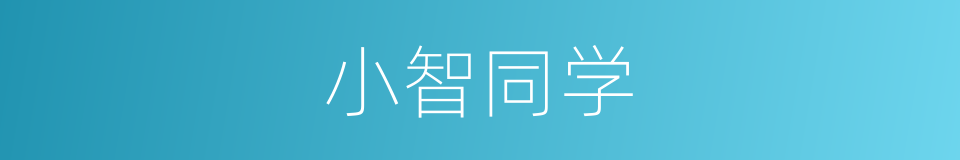 小智同学的同义词