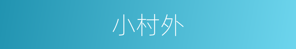 小村外的同义词