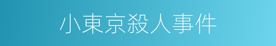 小東京殺人事件的同義詞