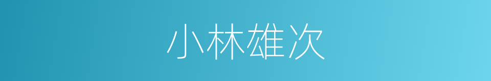 小林雄次的同义词