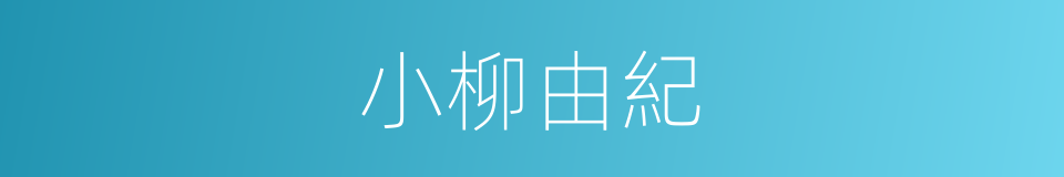 小柳由紀的同義詞