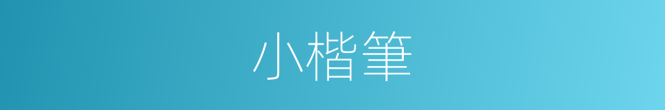 小楷筆的同義詞