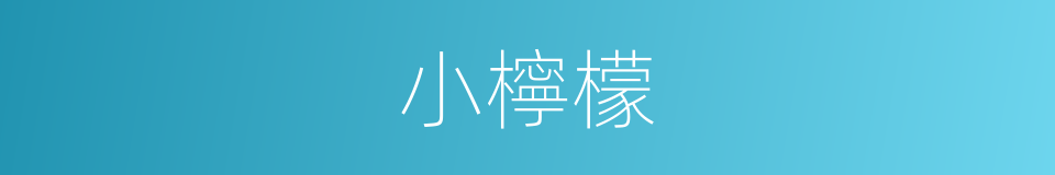 小檸檬的同義詞