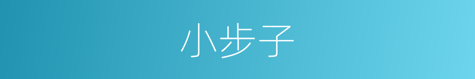 小步子的同义词