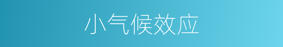 小气候效应的同义词