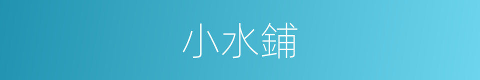 小水鋪的同義詞