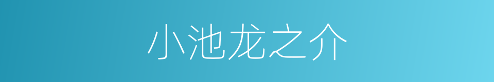 小池龙之介的同义词