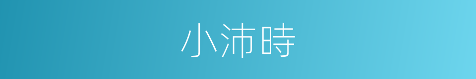 小沛時的同義詞