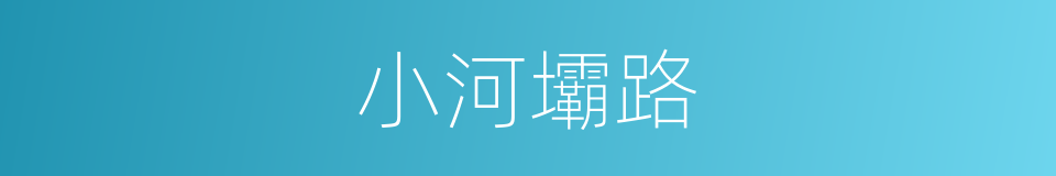 小河壩路的同義詞