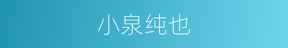 小泉纯也的同义词