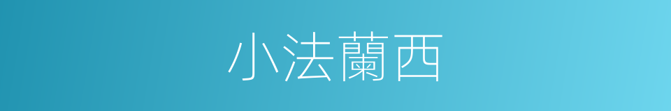 小法蘭西的同義詞