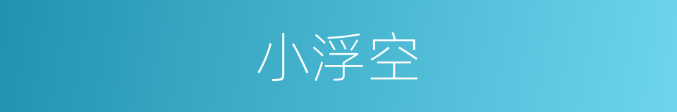 小浮空的同义词