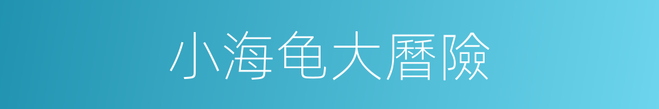 小海龟大曆險的同義詞