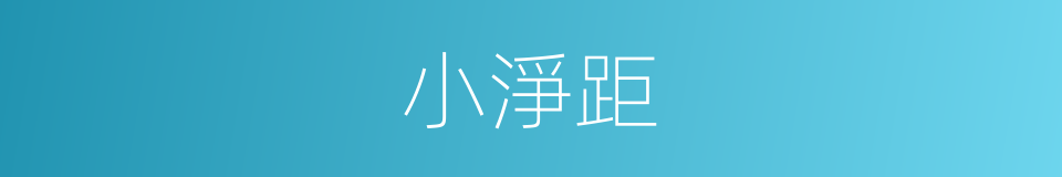 小淨距的同義詞