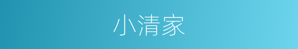 小清家的同义词
