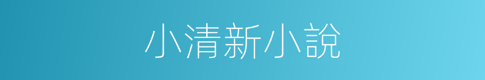 小清新小說的同義詞