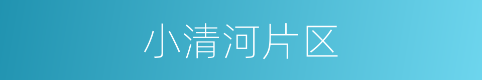 小清河片区的同义词