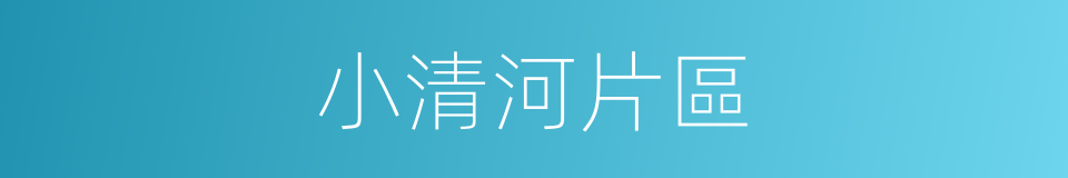 小清河片區的同義詞