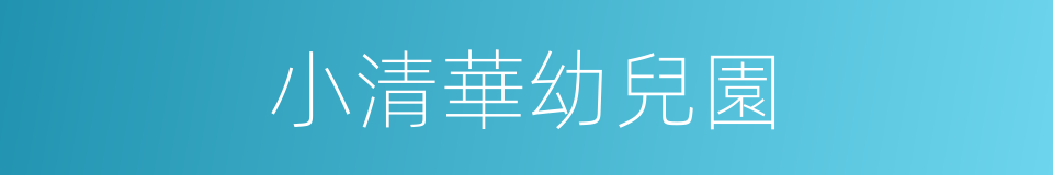 小清華幼兒園的同義詞