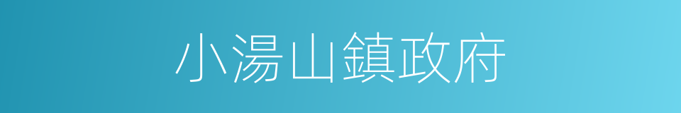 小湯山鎮政府的同義詞