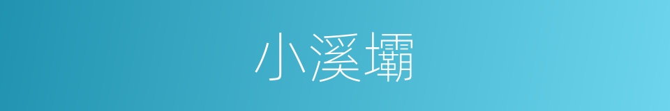 小溪壩的同義詞