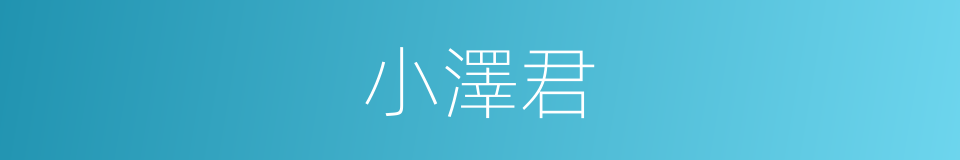 小澤君的同義詞