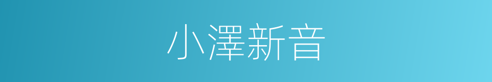 小澤新音的同義詞